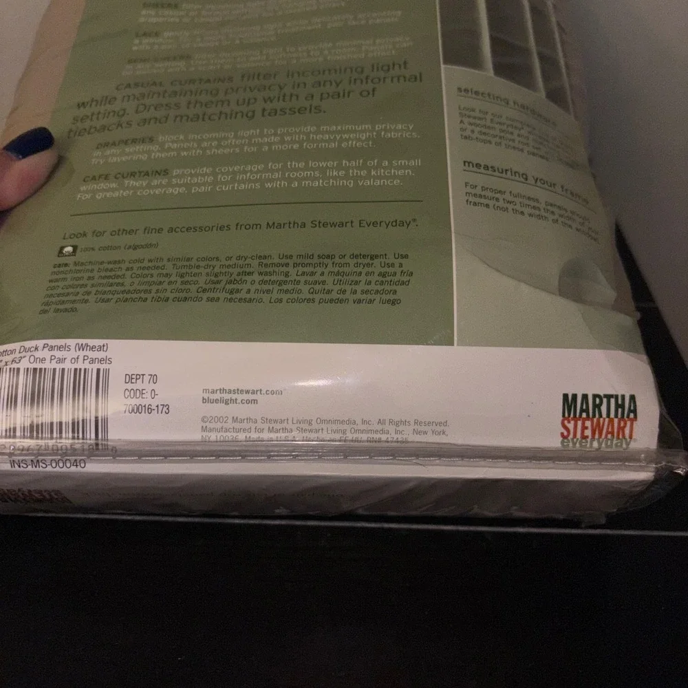 Martha Stewart Everyday Casual Curtains | Ctn Duck Tab‎ Top Panels Beige 82x63